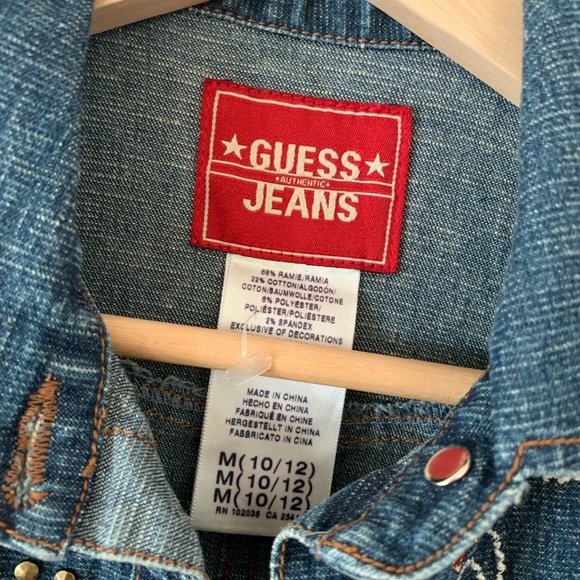 Vintage Guess Youth Denim Trench Coat - Picture 5 of 6